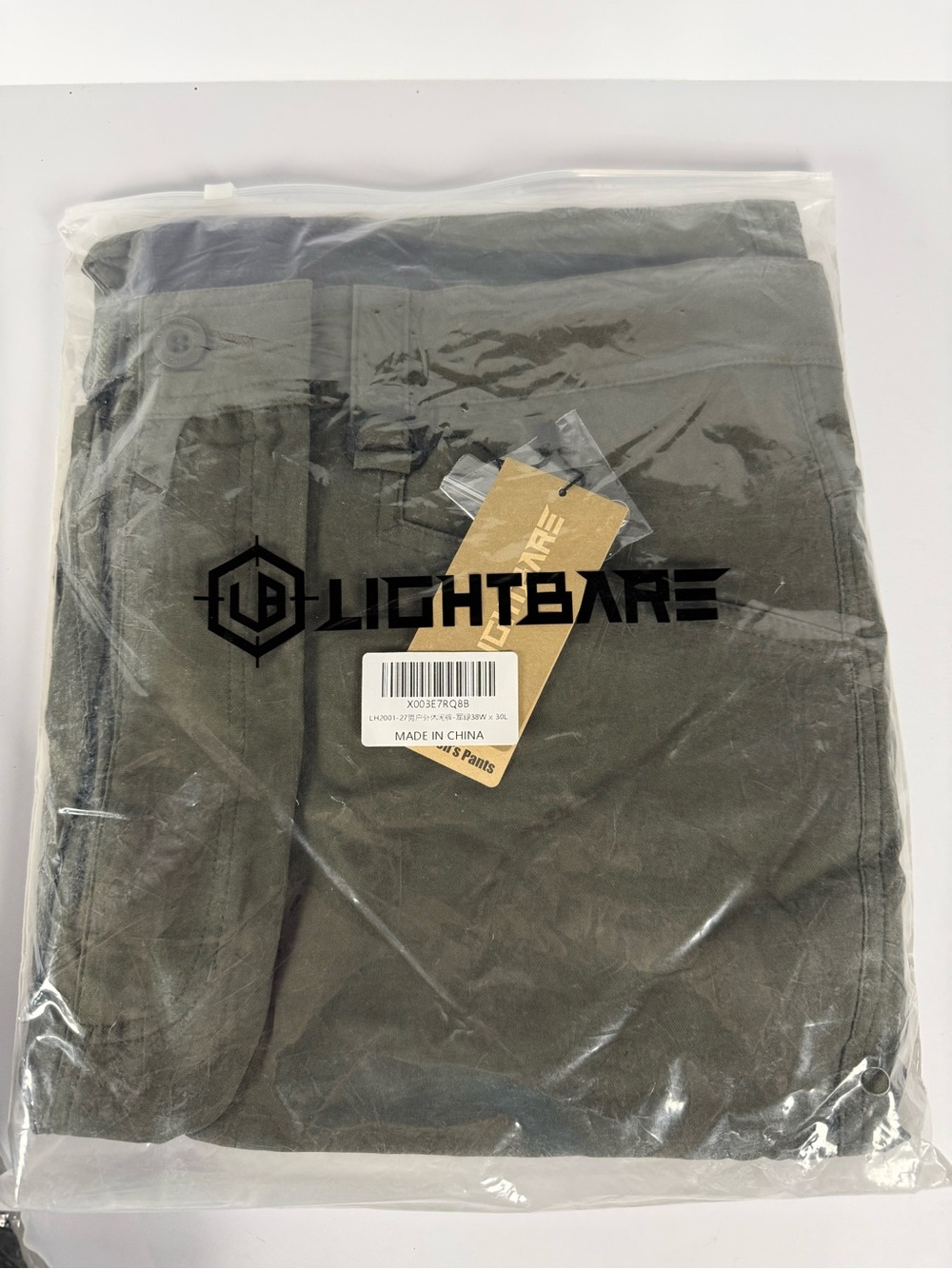 Lightbare Men’s Olive Green Cargo Pants